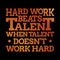 Motivational inspiring quote - Hard work beats talent when talent doesn`t work hard