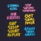 Motivational phrases hand drawn lettering pack