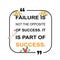 Motivational quotes, FAILURE IS NOT THE OPPOSITE OF SUCCESS. IT IS PART OF SUCCESS