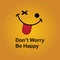 Motivational quotes poster banner design with funny happy and smile vector illustration