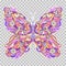 Motley abstract butterfly