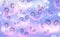 Motley blurs for Valentines day, chaotic background pink hearts. Love symbol soft pastel light purple, ultraviolet tones. Bokeh