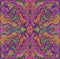 Motley psychedelic fractal. Mirror abstract pattern, maze of wavy ornaments
