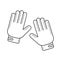 Moto gloves line icon.