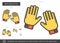 Moto gloves line icon.