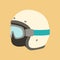 Moto helmet Moto goggles vector illustration flat