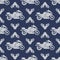 Moto sport seamless pattern with motocycle