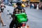 Motobike food delivery man. Popular Thailand Food Delivery Service