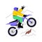 Motocross abstract concept vector illustration.
