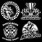 Motocross badge collection black and white