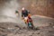 Motocross bike race speed and power in extreme man sport ,sport action concept