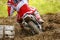 Motocross bike rider rear mud