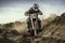 Motocross crossing dirt. Generate Ai