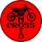 Motocross dirt-bike round sign