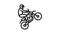 motocross extreme sport line icon animation
