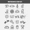 Motocross icons set vector art