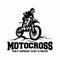 Motocross Jump Logo design Illustration. Moto Track Logo Inspiration Vector