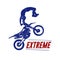 Motocross Jump Logo Vector. Motocross Freestyle Vector. Motocross vector illustration