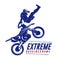 Motocross Jump Logo Vector. Motocross Freestyle Vector. Motocross vector illustration