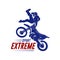 Motocross Jump Logo Vector. Motocross Freestyle Vector. Motocross vector illustration