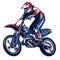 Motocross rider ride the motocross bike