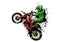 Motocross rider ride the motocross bike vector illustration