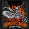 Motocross sport emblem