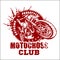 Motocross sport emblem