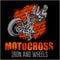 Motocross sport - grunge poster