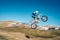 Motocross sport photo extreme, dirt championship, rider