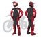 Motocross uniform design set mock up vector