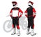 Motocross uniform design set mock up vector