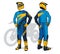 Motocross uniform design set mock up vector