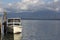 Motor boat at the pier, Chiemsee, Bavaria