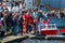 Motor boat rescue service and the spectators on the waterfront