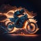 Motor cross illustrations designs isolated with colorful line