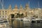 Motor cruisers and yachts in Vittoriosa, Malta