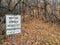 Motor Driven Vehicles Prohibited by order of the Sheriff sign with bullet holes, in forest trail on the Yellow Fork and Rose Canyo