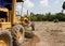 Motor grader working on road construction