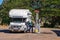 Motor Home Driver Filling His Vehicle With Fuel