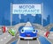 Motor Insurance Sign Shows Car Policy 3d Illustration