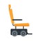 Motor power wheelchair icon flat isolated vector
