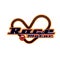 Motor race icon of racing sport track or circuit
