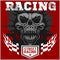 Motor racing demon - emblem for t-shirt