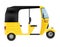 Motor rickshaw tuk-tuk indian taxi transport vector illustration