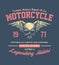 Motor skull. Vintage design biker.