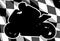 motor sport checkered flag background silhouette