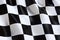 Motor sports checkered flag, waving in the wind