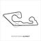 Motor Town circuit, Kuwait. Motorsport race track vector map