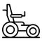 Motor wheelchair icon outline vector. Chair power